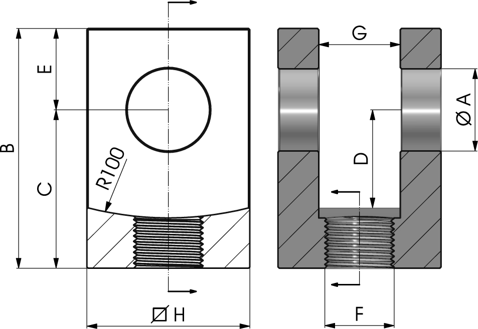 THREADED FORK  